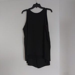 Vince Camuto Pleated Back Chiffon Tank Top - Size Small